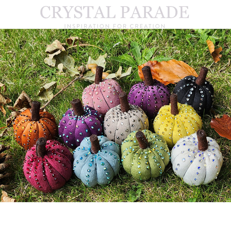 Small Hand Embellished Plush Pumpkins - Various Colours