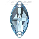 Swarovski 3223 Navette Sew on Stone - Aquamarine