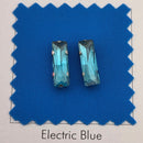 Luna Baguette Sew on Stone in Silver Setting - Aquamarine