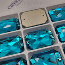 Zodiac Sew on Stone Emerald Cut - Aquamarine