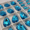Zodiac Crystal Peardrop Sew on Stone - Aquamarine