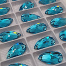 Zodiac Crystal Peardrop Sew on Stone - Aquamarine