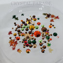 Mixed Brands Crystal Mix Pack of 100 - Autumn Glitter + FREE Leaves