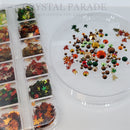 Mixed Brands Crystal Mix Pack of 100 - Autumn Glitter + FREE Leaves