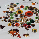 Mixed Brands Crystal Mix Pack of 100 - Autumn Glitter + FREE Leaves