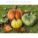 Hand Embellished Plush Pumpkins - Set of 3 - Autumn Leaves