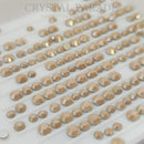 Zodiac Crystals Mixed Sizes Pack of 200 - Beige Shimmer