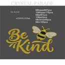 Zodiac Hotfix Crystal Iron on Transfers - Bee Kind