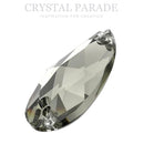 Swarovski 3230 Peardrop Sew on Stone - Black Diamond