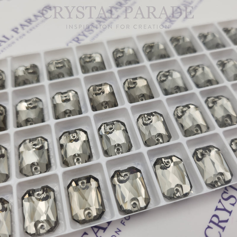 Zodiac Sew on Stone Emerald Cut - Black Diamond