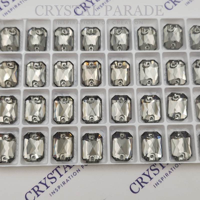 Zodiac Sew on Stone Emerald Cut - Black Diamond