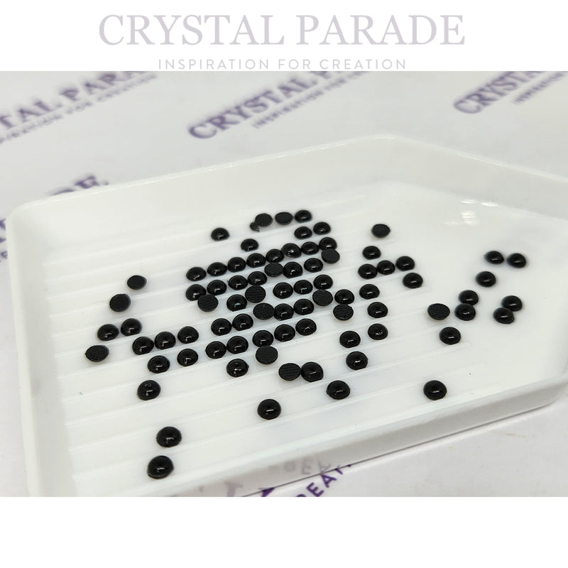 Zodiac Flatback Ceramic Pearls - Black