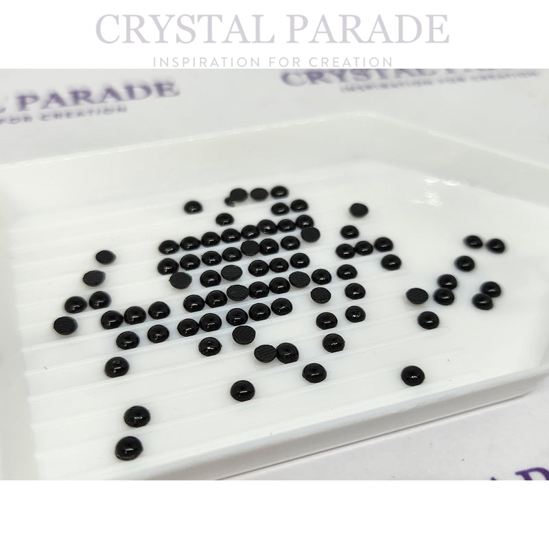 Zodiac Flatback Ceramic Pearls - Black