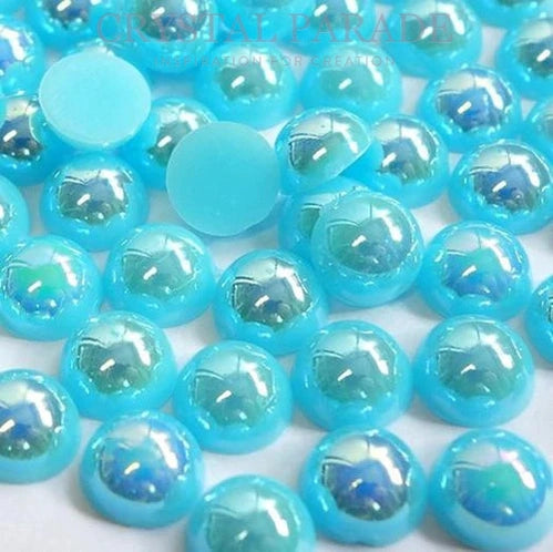 Zodiac Flatback Pearls - Aquamarine AB (P50)