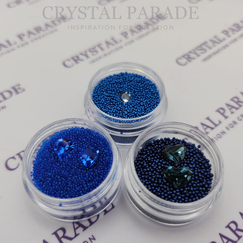 Caviar Beads Set of 3 Colours - Blue Romance inc. FREE Swarovski Crystals