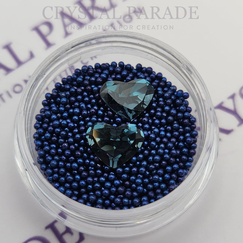 Caviar Beads Set of 3 Colours - Blue Valentine inc. FREE Swarovski Crystals
