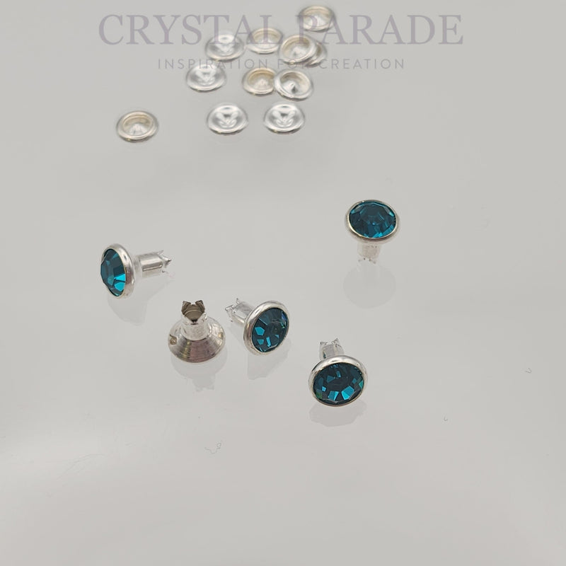 Preciosa Rivet with Maxima Crystal - Blue Zircon