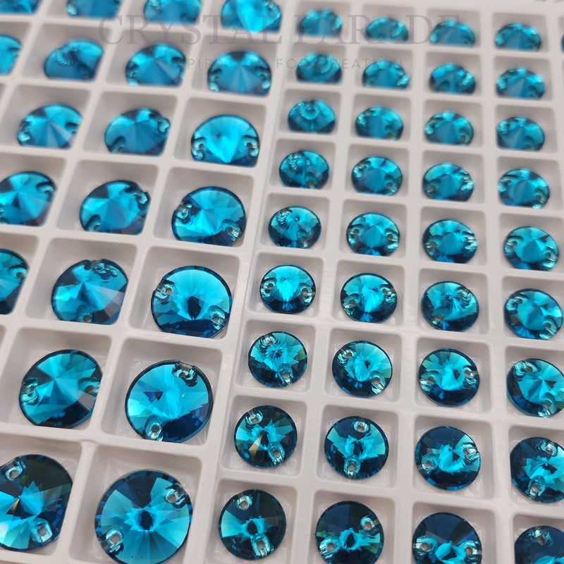 Zodiac Rivoli Sew on Stone - Blue Zircon