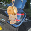 Cute Cat Keyring with Pom Pom