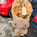 Cute Cat Keyring with Pom Pom