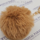 Diamante Crown Keyring with Pom Pom