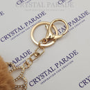 Diamante Crown Keyring with Pom Pom