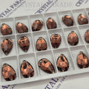 Zodiac Crystal Peardrop Sew on Stone - Burgundy