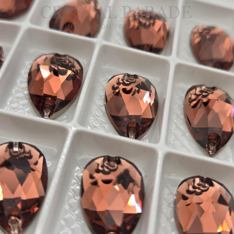 Zodiac Crystal Peardrop Sew on Stone - Burgundy
