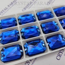 Zodiac Sew on Stone Emerald Cut - Capri Blue