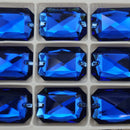 Zodiac Sew on Stone Emerald Cut - Capri Blue