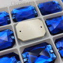Zodiac Sew on Stone Emerald Cut - Capri Blue