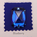 Zodiac Sew on Stone Emerald Cut - Capri Blue