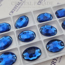 Limited Edition - Zodiac Crystal Oval Sew on Stone - Capri Blue