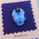 Limited Edition - Zodiac Crystal Oval Sew on Stone - Capri Blue