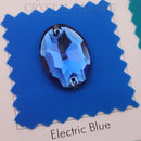 Limited Edition - Zodiac Crystal Oval Sew on Stone - Capri Blue