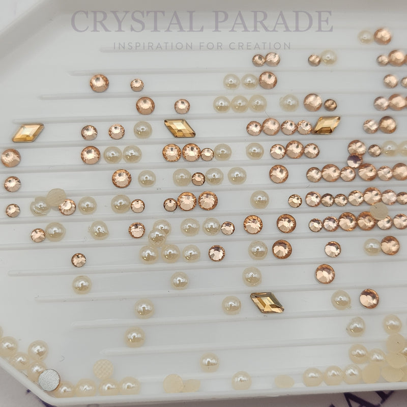 Zodiac Crystal & Pearl Mix Pack of 200 - Champagne Fizz