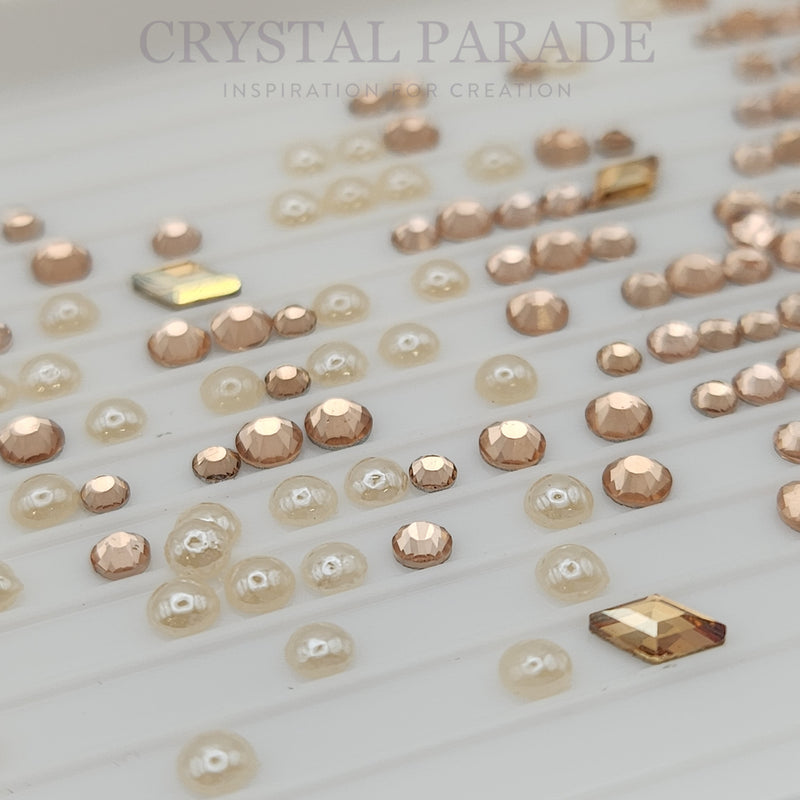 Zodiac Crystal & Pearl Mix Pack of 200 - Champagne Fizz