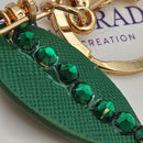 Diamante Cherry Keyring with Pom Pom