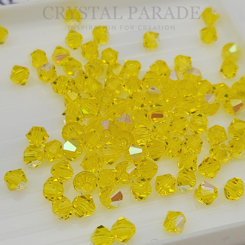 Preciosa Bicone Bead Citrine AB