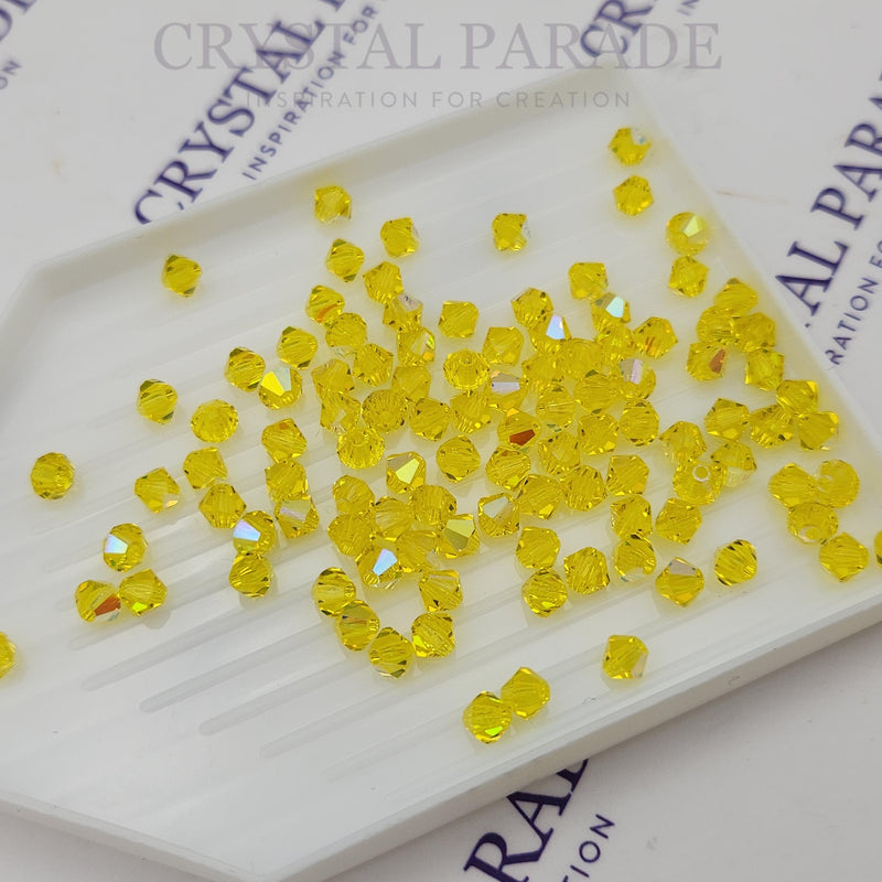 Preciosa Bicone Bead Citrine AB