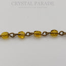 Preciosa Vintage Beaded Chain - Citrine 1m