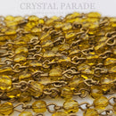 Preciosa Vintage Beaded Chain - Citrine 1m