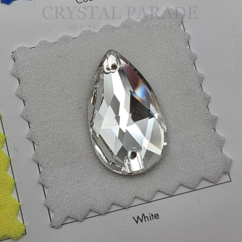 Zodiac Crystal Peardrop Sew on Stone - Clear
