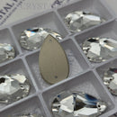 Zodiac Crystal Peardrop Sew on Stone - Clear