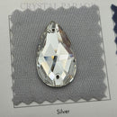 Zodiac Crystal Peardrop Sew on Stone - Clear