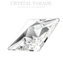 Swarovski 3240 Square Sew on Stone - Clear