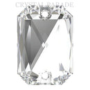 Swarovski 3252 Emerald Cut Sew on Stone - Clear