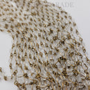 Preciosa Vintage Beaded Chain - Clear 1m