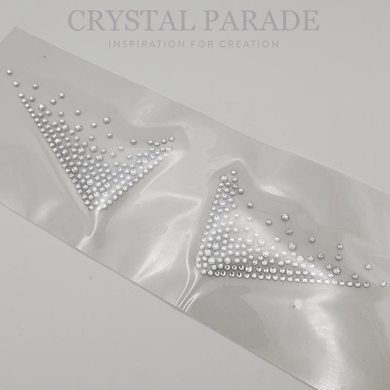 Zodiac Hotfix Crystal Transfer Collar/ Pocket Corner - Clear