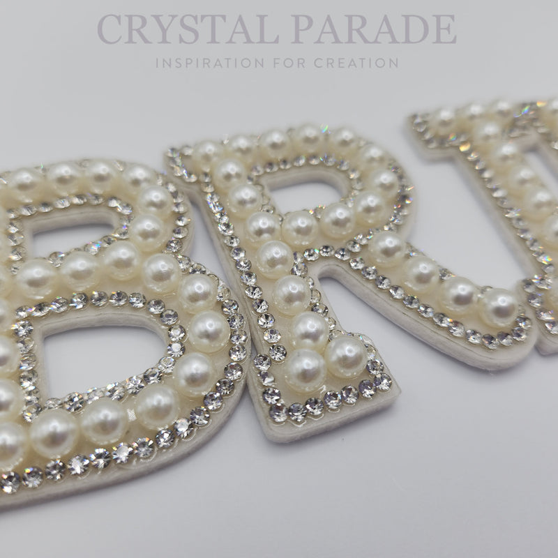 Zodiac Self Adhesive Clear Crystal & Pearl Letters A-Z